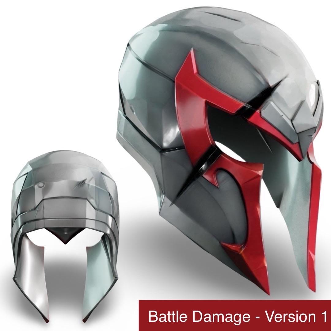 Magneto Helmet X-Men Cosplay Marvel Rivals Superhero Cosplay Wearable Helmet 3D Printed Prop Costume Accessory Display Collectible Raw Print