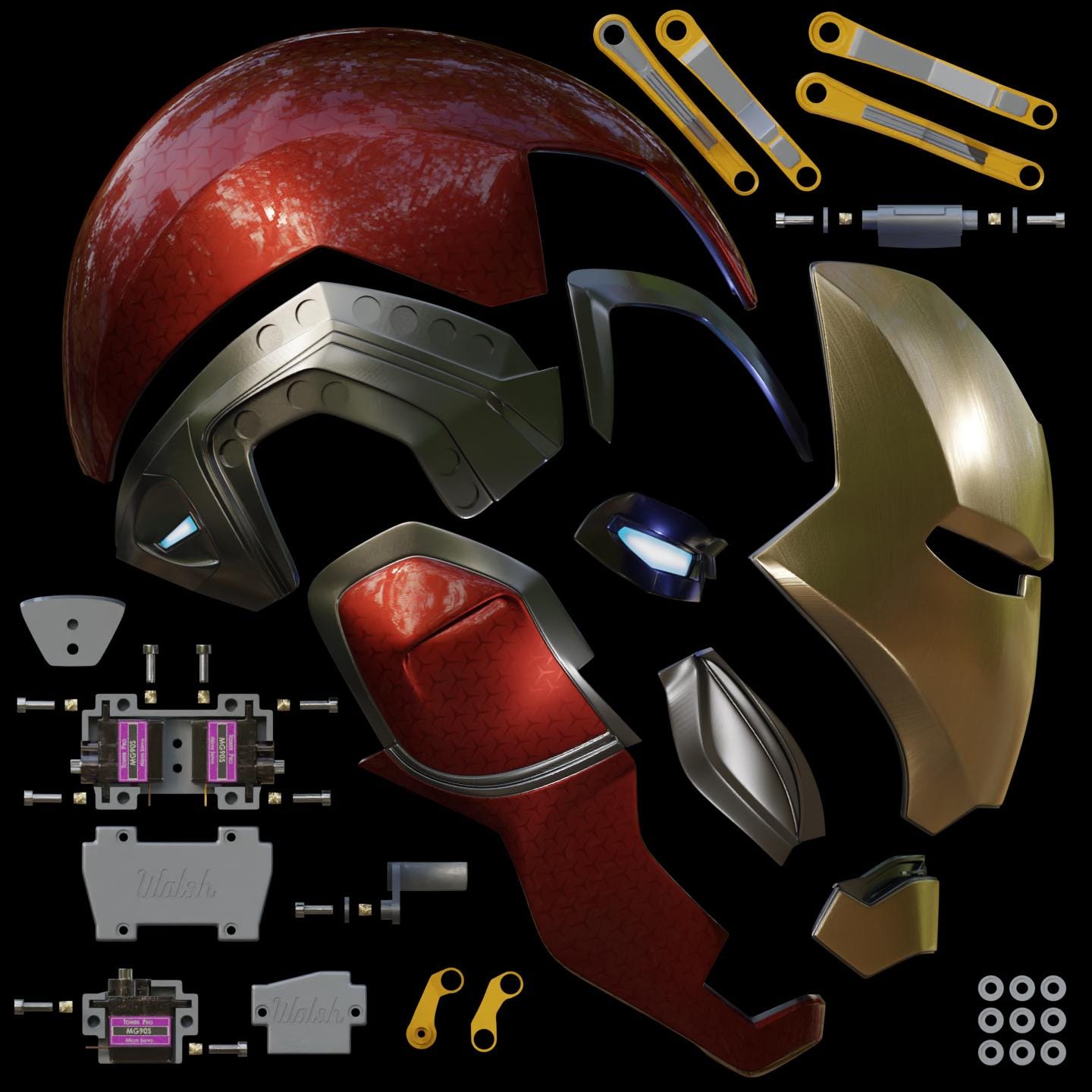 Motorized MK85 End Game Iron Man Helmet Kit 3D Print Mask Cosplay Prop Display Superhero Gift Collector Costume Piece Collectible Display