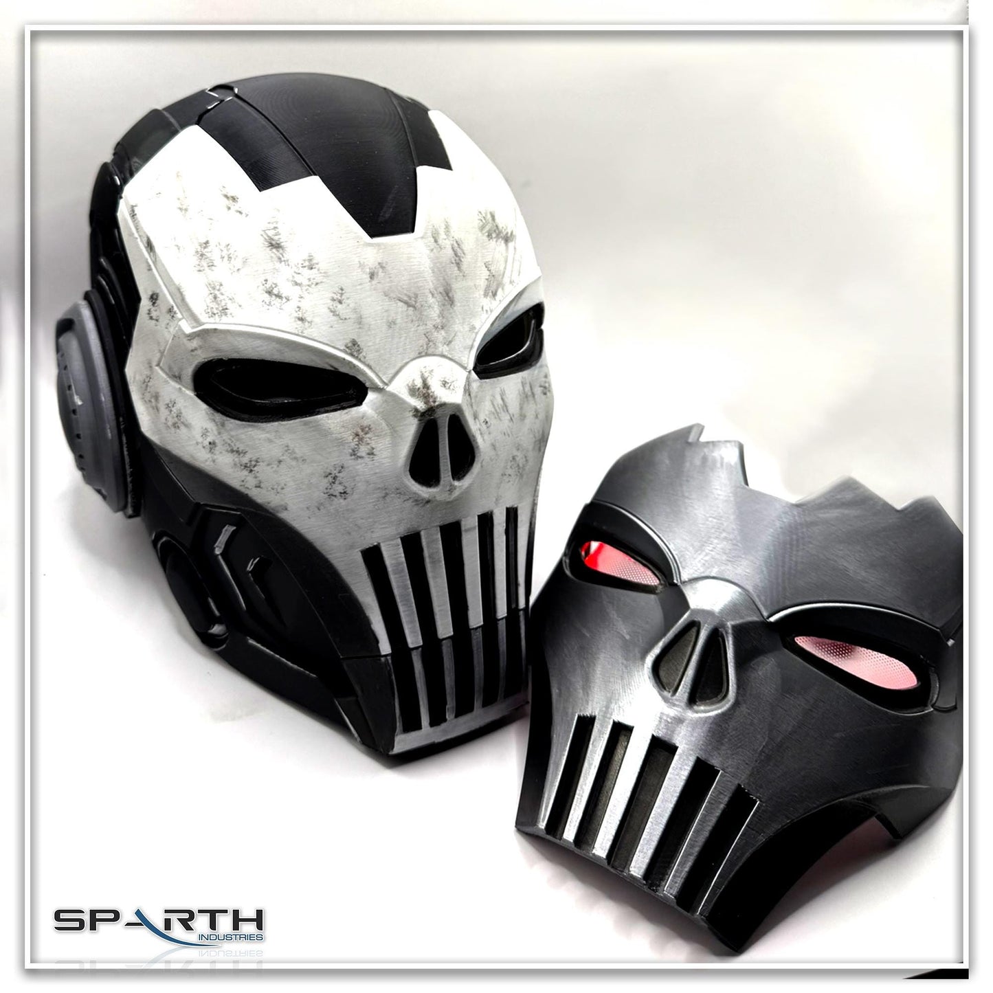 Marvel Iron Punisher 3D Printed Helmet Mask, Realistic Cosplay Accessory, Halloween Costume Gift for Fans