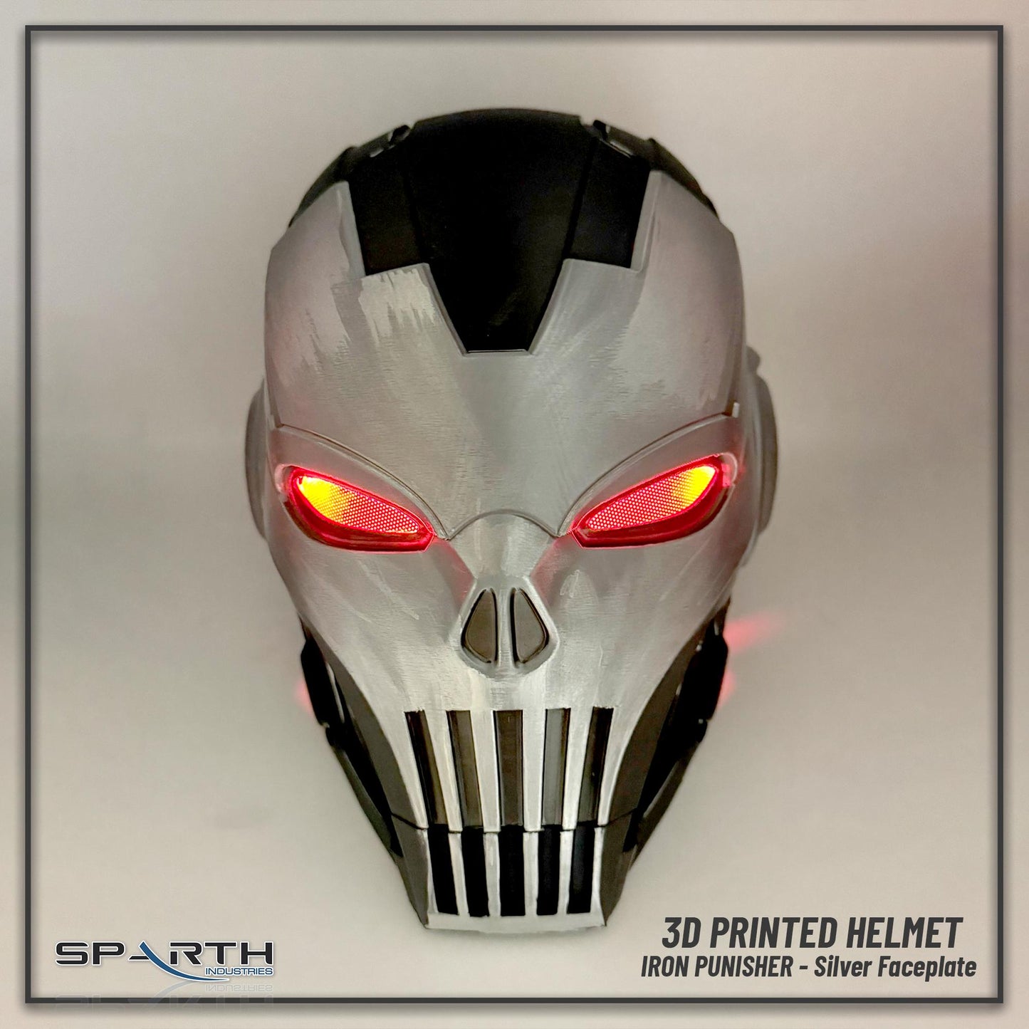 Marvel Iron Punisher 3D Printed Helmet Mask, Realistic Cosplay Accessory, Halloween Costume Gift for Fans
