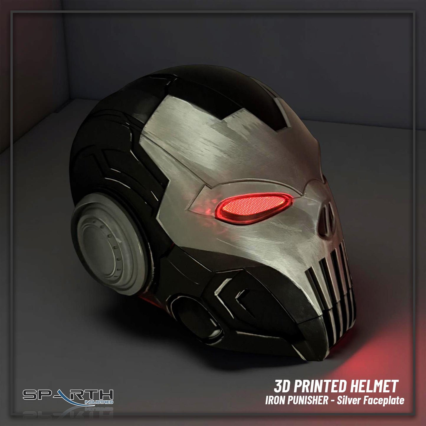 Marvel Iron Punisher 3D Printed Helmet Mask, Realistic Cosplay Accessory, Halloween Costume Gift for Fans