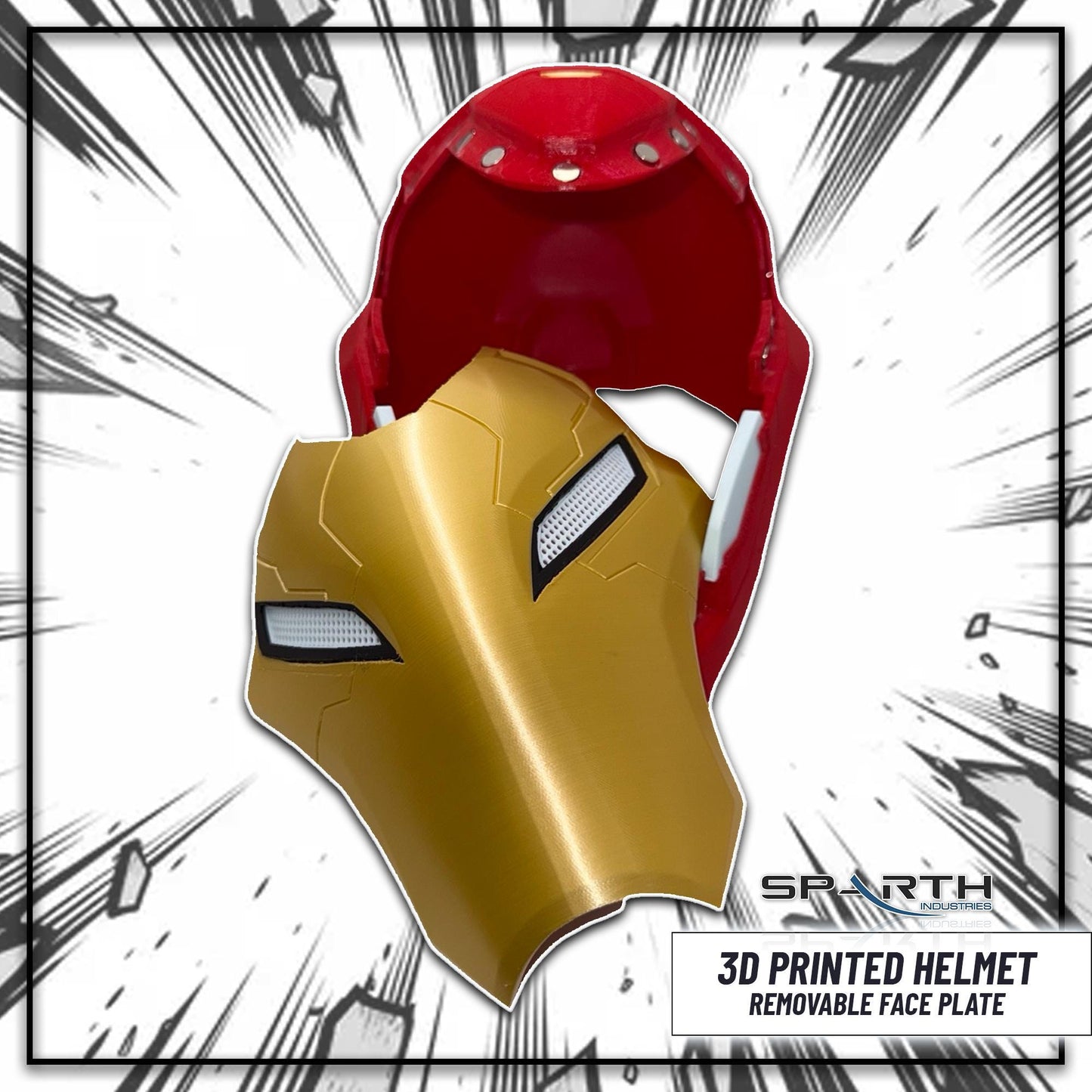 Marvel Rivals Iron Man Helmet 3D Mask Cosplay Prop Display Room Decor Superhero Gift Collector Fan Costume Piece Collectible Display Decor