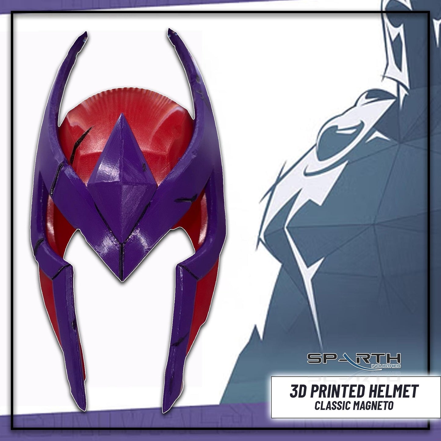 Marvel Rivals Classic Magneto Helmet 3D Mask Cosplay Prop Display Room Decor Superhero Collector Fan Costume Piece Collectible Display Decor