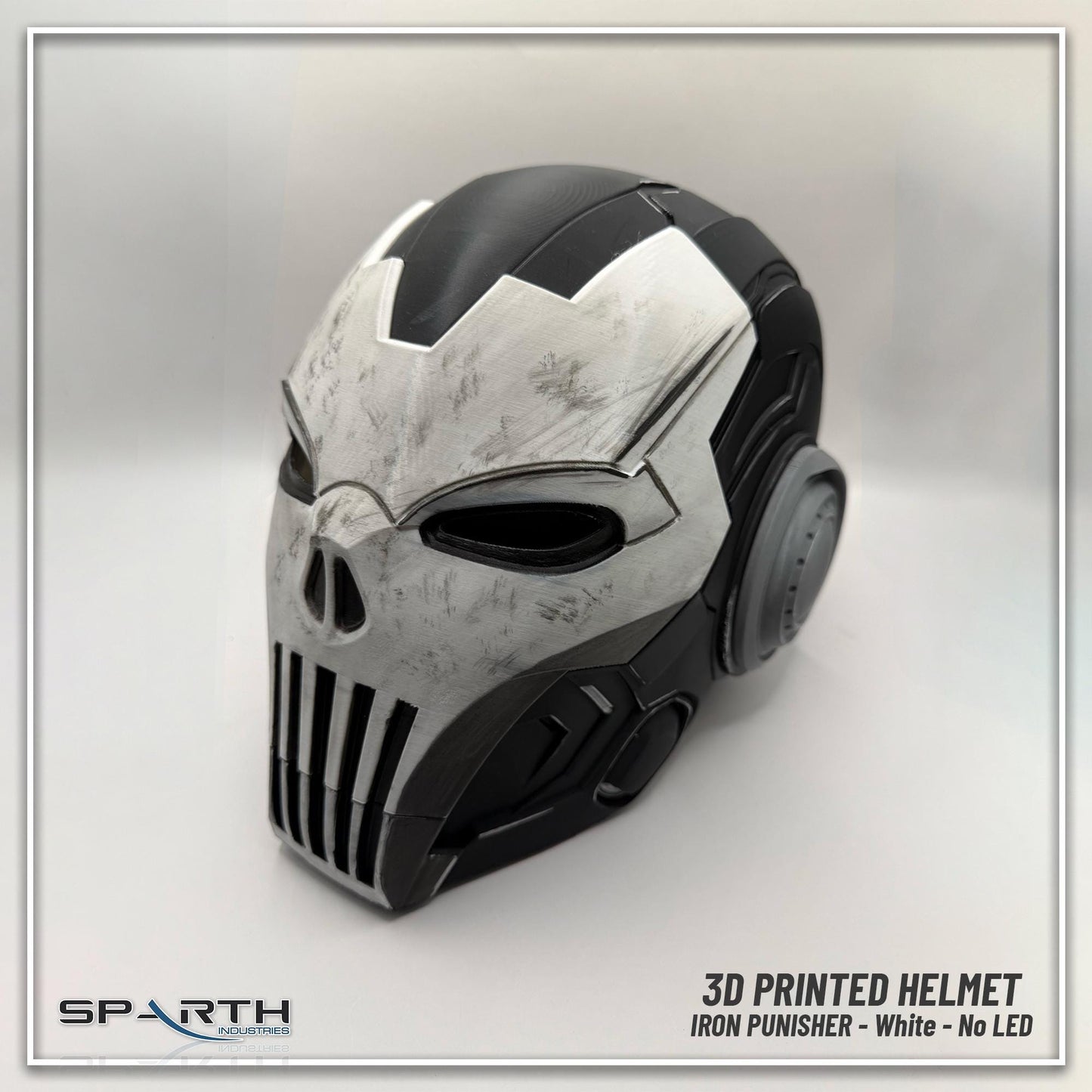 Marvel Iron Punisher 3D Printed Helmet Mask, Realistic Cosplay Accessory, Halloween Costume Gift for Fans