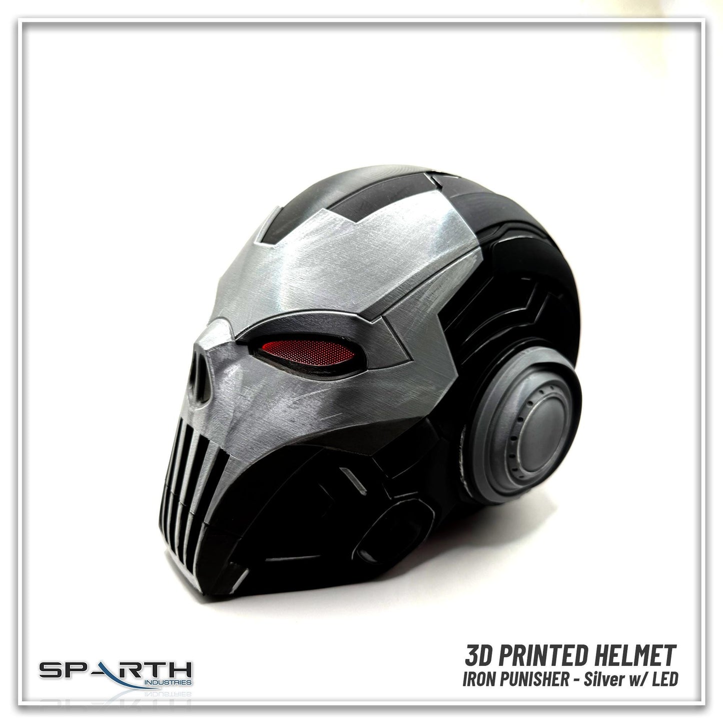 Marvel Iron Punisher 3D Printed Helmet Mask, Realistic Cosplay Accessory, Halloween Costume Gift for Fans