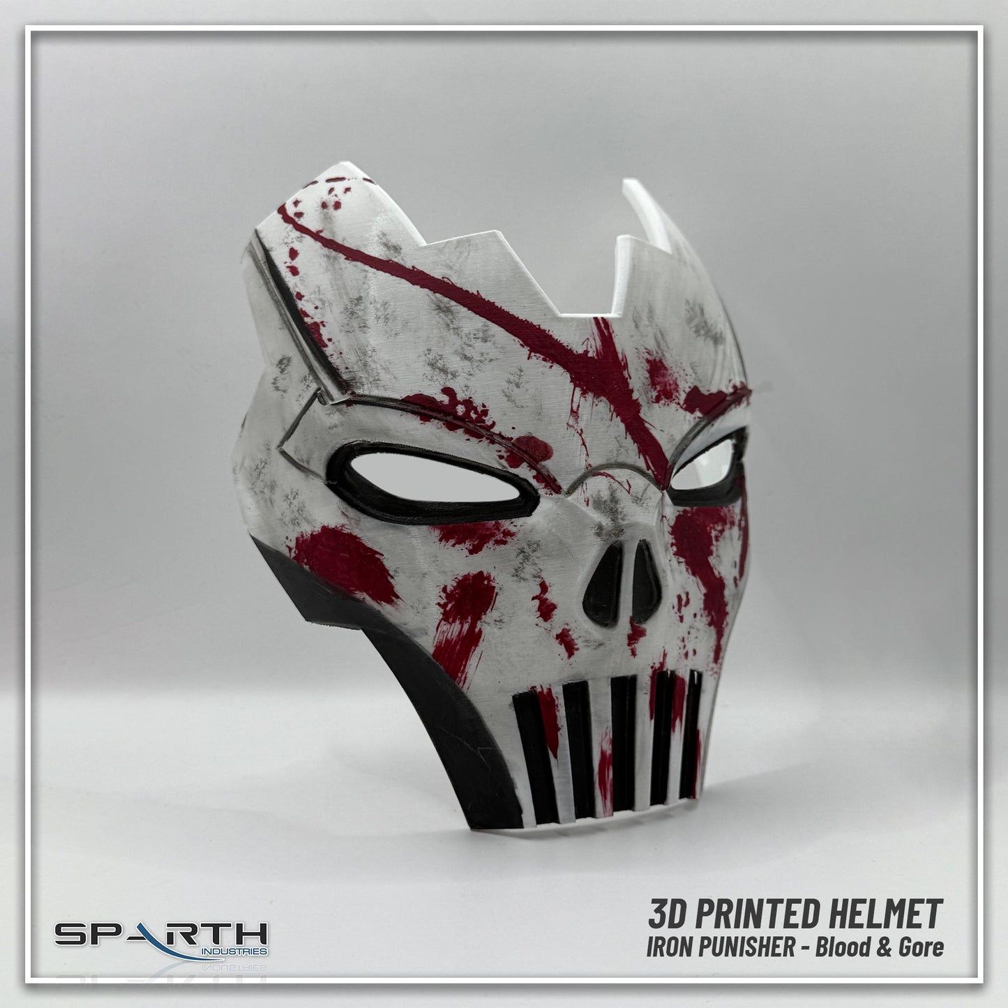 Marvel Iron Punisher 3D Printed Helmet Mask, Realistic Cosplay Accessory, Halloween Costume Gift for Fans