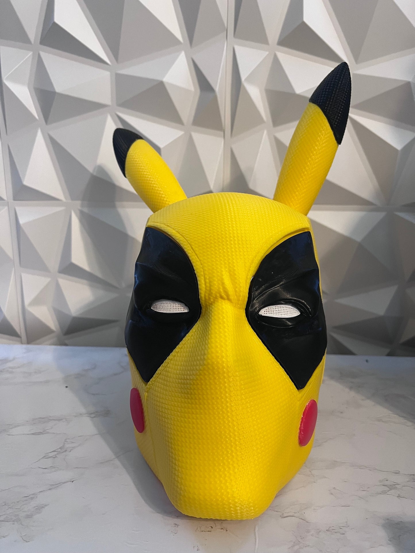 Deadpool Pikachu Helmet 3D Printed Cosplay Prop X-Men Marvel Superhero Costume Accessory Collectible Halloween Mask