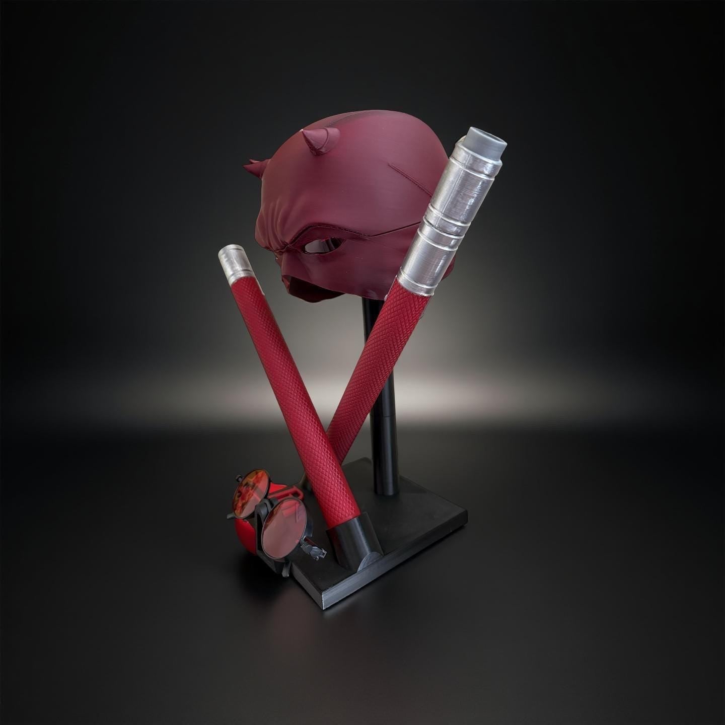 Marvel Daredevil Ben Affleck version Display Helmet Mask Movie Replica Set