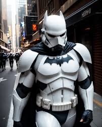 Batman BatTrooper Helmet Cosplay Star Wars Superhero Cosplay Wearable Helmet 3D Printed Prop Costume Accessory Display Collectible Halloween