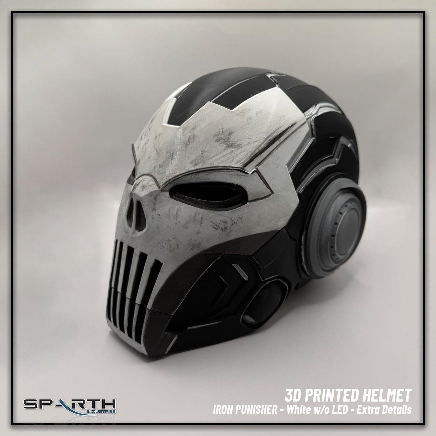 Marvel Iron Punisher 3D Printed Helmet Mask, Realistic Cosplay Accessory, Halloween Costume Gift for Fans