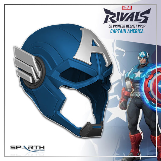 Captain America Helmet X-Men Cosplay Marvel Rivals Superhero Wearable Helmet 3D Printed Prop Costume Accessory Display Collectible Raw Print
