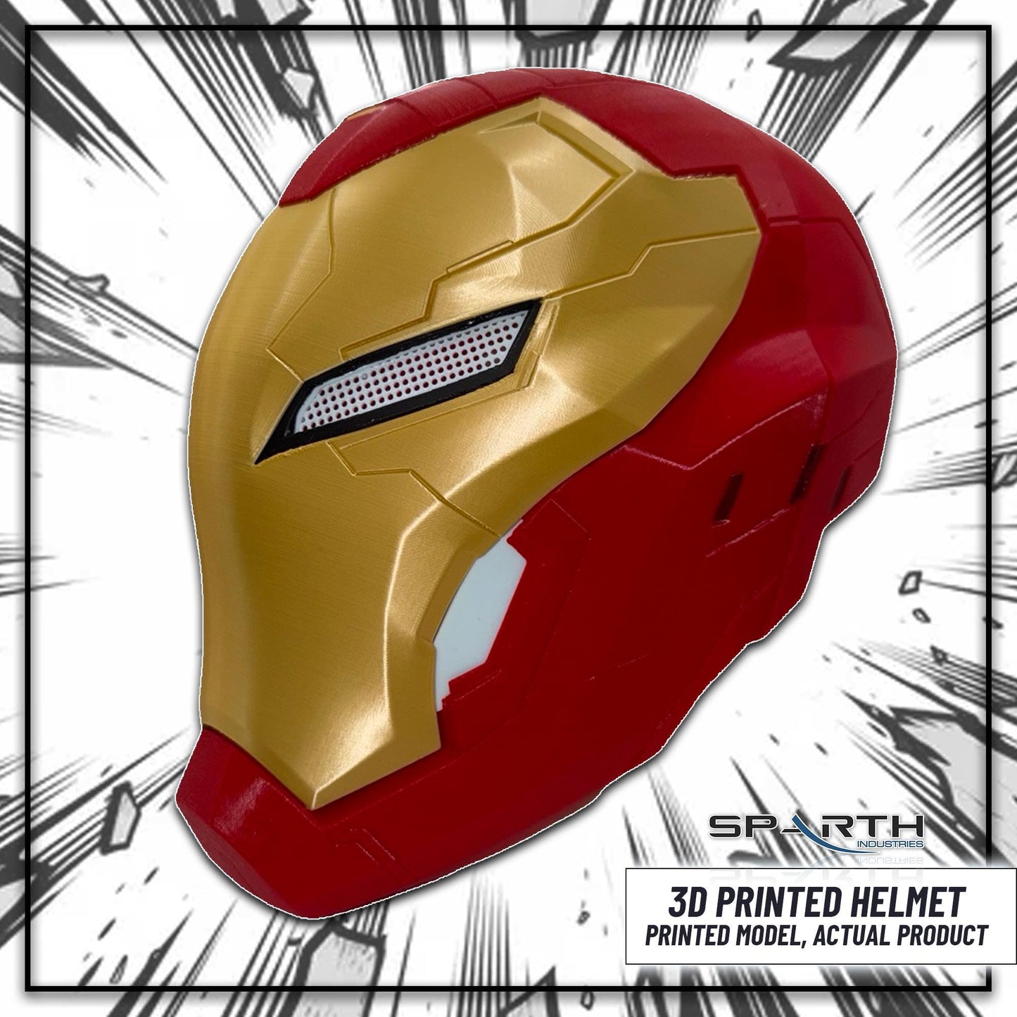 Marvel Rivals Iron Man Helmet 3D Mask Cosplay Prop Display Room Decor Superhero Gift Collector Fan Costume Piece Collectible Display Decor