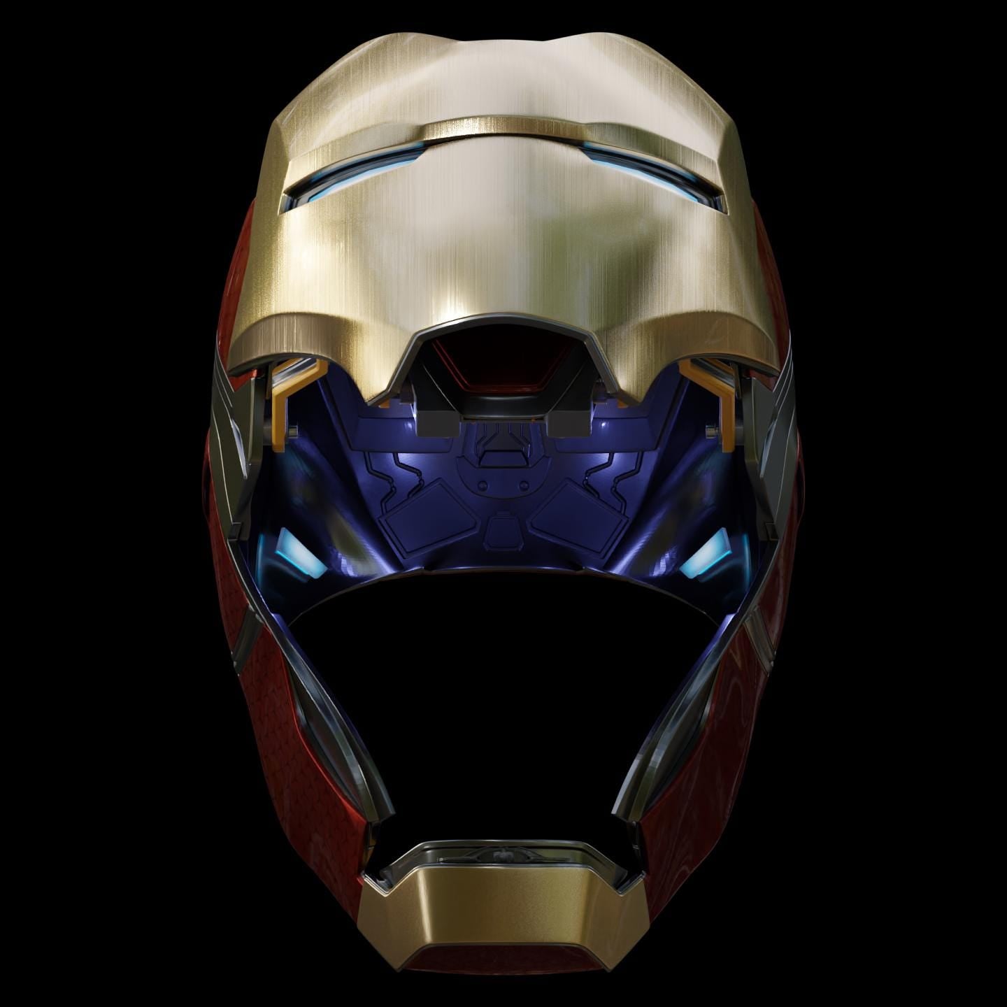Motorized MK85 End Game Iron Man Helmet Kit 3D Print Mask Cosplay Prop Display Superhero Gift Collector Costume Piece Collectible Display