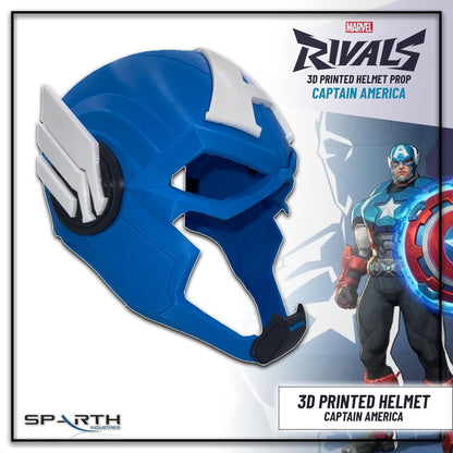 Captain America Helmet X-Men Cosplay Marvel Rivals Superhero Wearable Helmet 3D Printed Prop Costume Accessory Display Collectible Raw Print