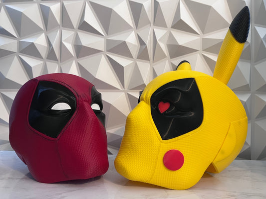 Deadpool Pikachu Helmet 3D Printed Cosplay Prop X-Men Marvel Superhero Costume Accessory Collectible Halloween Mask