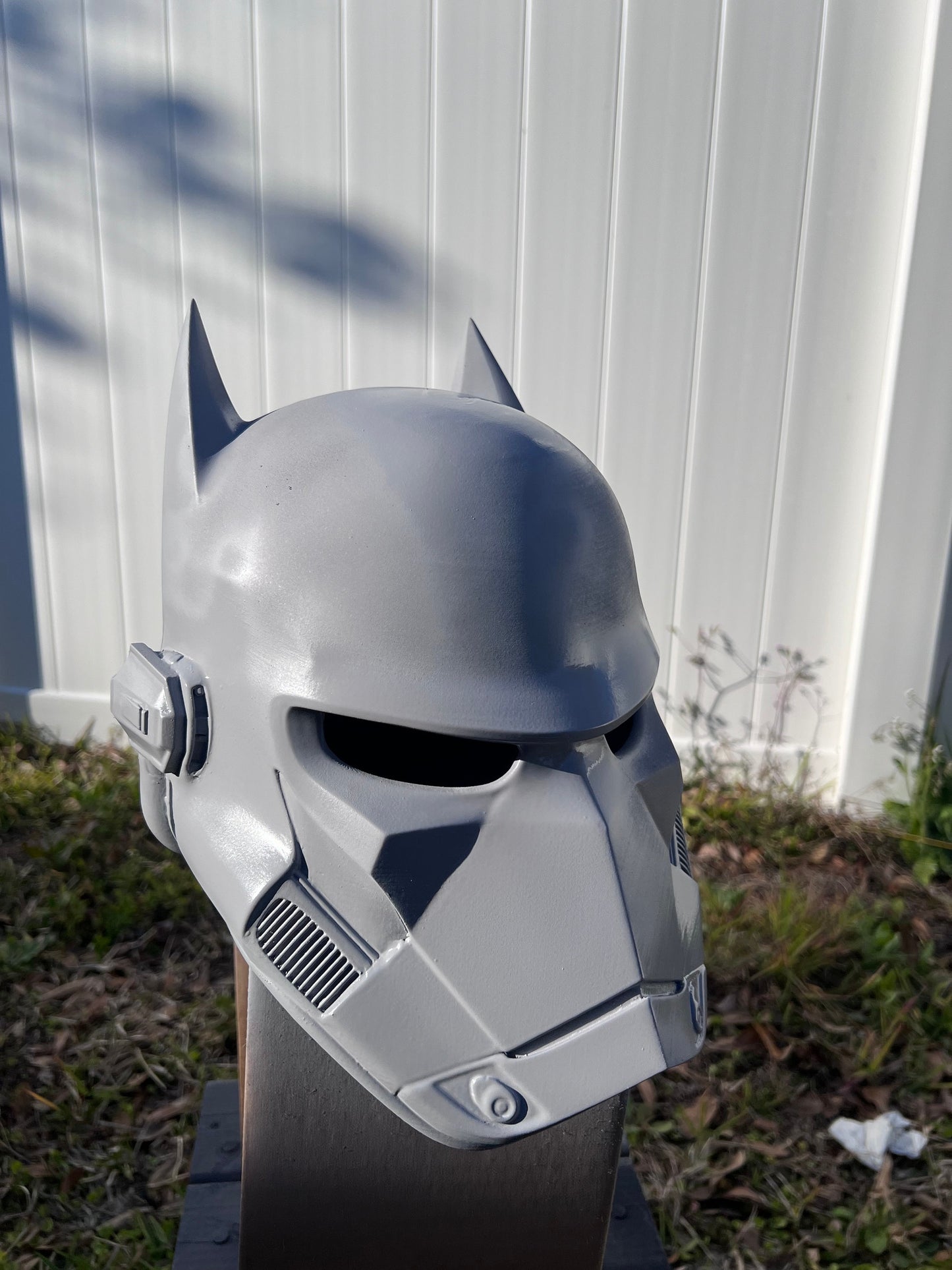 Batman BatTrooper Helmet Cosplay Star Wars Superhero Cosplay Wearable Helmet 3D Printed Prop Costume Accessory Display Collectible Halloween