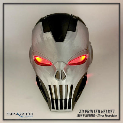 Marvel Iron Punisher 3D Printed Helmet Mask, Realistic Cosplay Accessory, Halloween Costume Gift for Fans