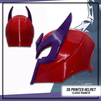 Marvel Rivals Classic Magneto Helmet 3D Mask Cosplay Prop Display Room Decor Superhero Collector Fan Costume Piece Collectible Display Decor