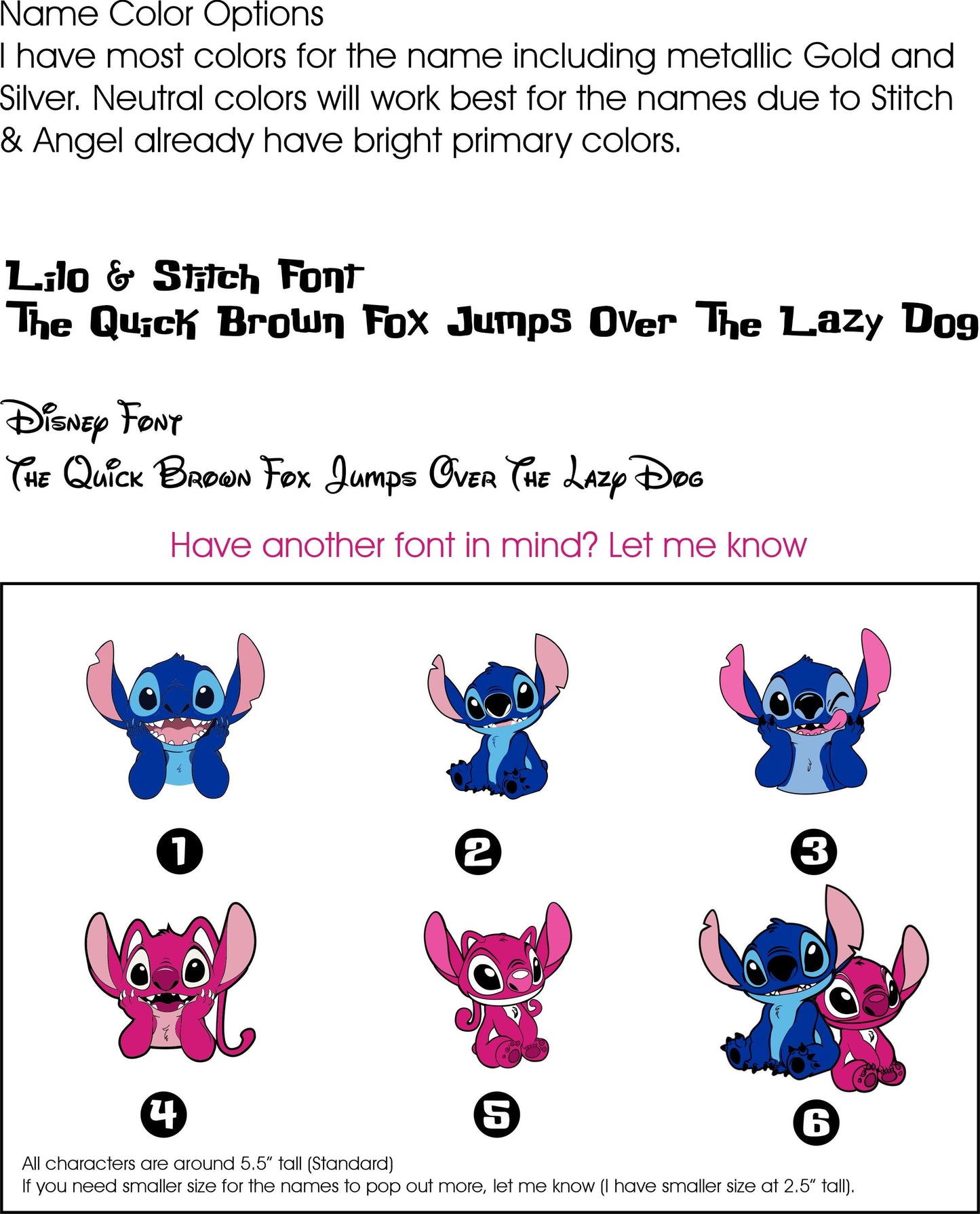 Personalized Stitch Angel Name Plate Sign, Custom Game Room & Nursery Decor, Unique Kids Gift