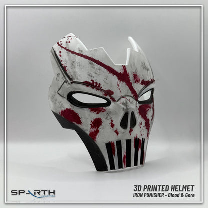 Marvel Iron Punisher 3D Printed Helmet Mask, Realistic Cosplay Accessory, Halloween Costume Gift for Fans