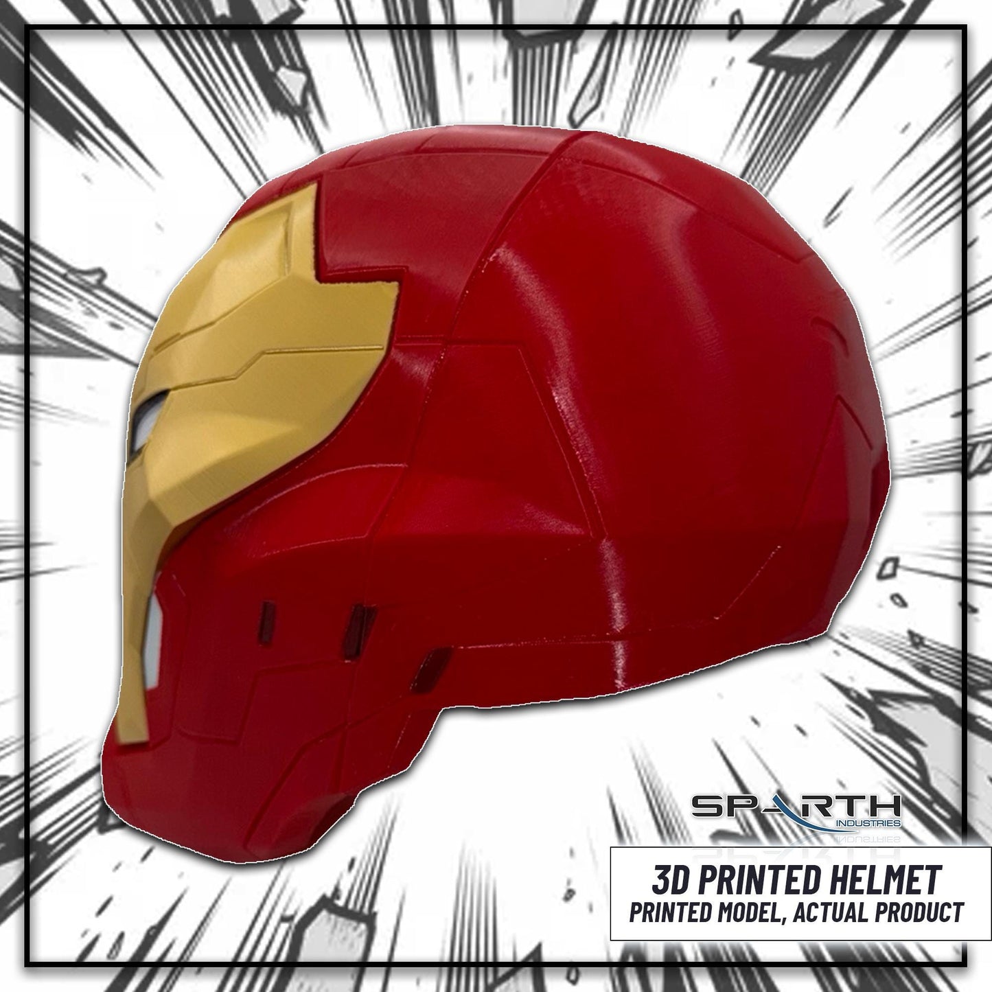 Marvel Rivals Iron Man Helmet 3D Mask Cosplay Prop Display Room Decor Superhero Gift Collector Fan Costume Piece Collectible Display Decor