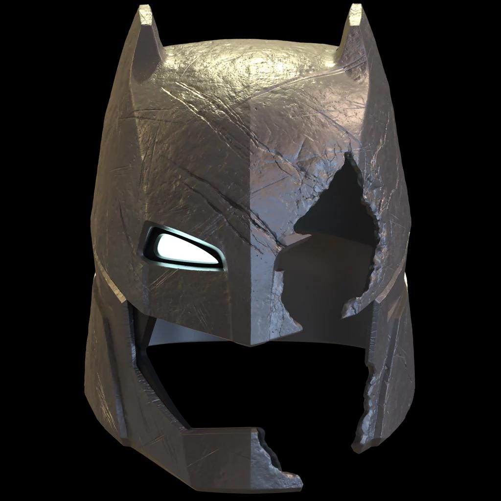 Customized Batfleck Helmet Cosplay Comics for Cosplayer Wearable Helmet 3D Printed Prop Costume Accessory Display Collectible Halloween