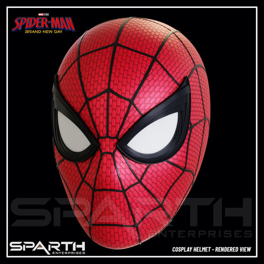 Spider-Man - Brand New Day Wearable Cosplay Helmet - Custom Fit Superhero Face Mask Halloween Costume Comic Character Design Detail Convention Prop Display Piece Cosplay