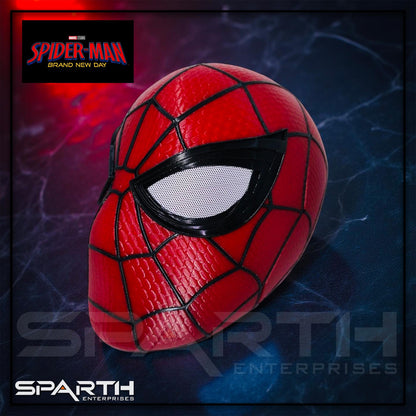 Spider-Man - Brand New Day Wearable Cosplay Helmet - Custom Fit Superhero Face Mask Halloween Costume Comic Character Design Detail Convention Prop Display Piece Cosplay